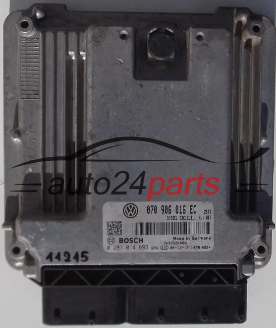VOLKSWAGEN T5 2.5 TDI 070906016EC, 070 906 016 EC, BOSCH 0281014893, 0 281 014 893, DIESEL EDC16U31