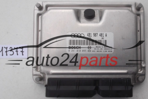 ECU ENGINE CONTROLLER AUDI A6 2.5 TDI 4B1907401A, 4B1 907 401 A, BOSCH 0281010095
