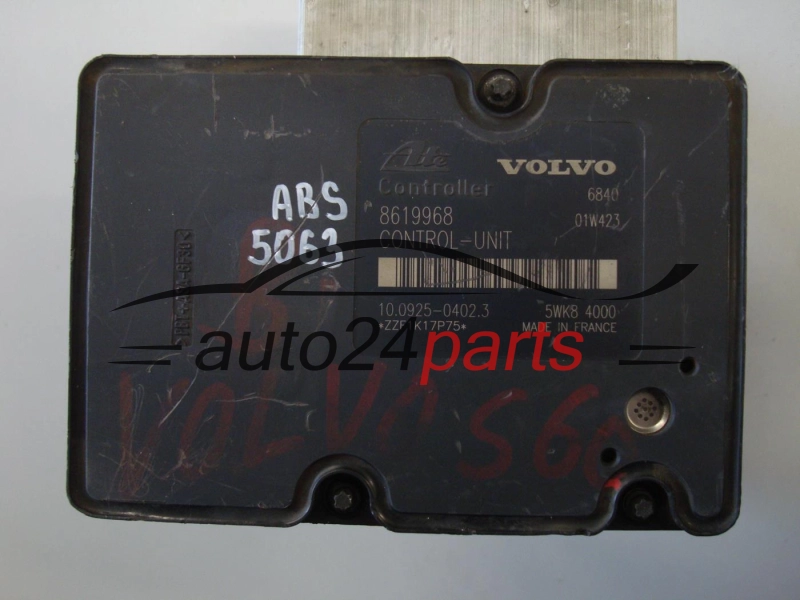 ABS POMPA I STEROWNIK VOLVO S70 V70 P08619974, ATE 10.0204-0358.4, 10020403584, 8619968, 10.0925-0402.3, 10092504023