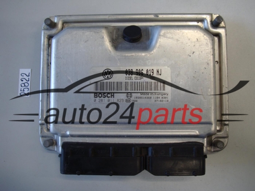 KOMPUTER STEROWNIK SILNIKA VOLKSWAGEN SEAT IBIZA 1.9 TDI BOSCH 0 281 011 823, 0281011823, 038 906 019 NJ, 038906019NJ, EDC15P+
