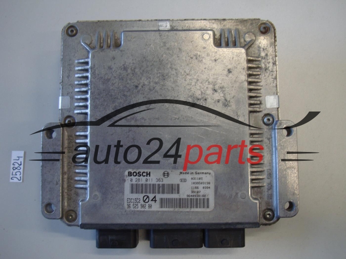 KOMPUTER STEROWNIK SILNIKA PEUGEOT 807 2.2 HDI BOSCH 0 281 011 363, 0281011363, 96 525 902 80, 9652590280, 9640938180, EDC15C2 04