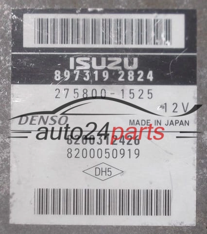 CENTRALINA DO MOTORE RENAULT ESPACE 3.0 DCI ISUZU  8973192824, DENSO  2758001525, 8200312426