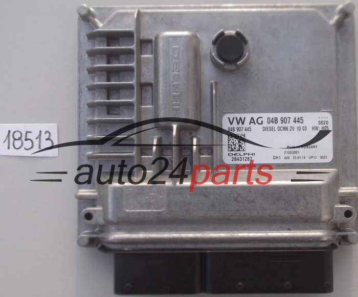 ECU Engine Controller VW VOLKSWAGEN SKODA 1.4 TDI DELPHI 284312287, 04B 907 445, 04B907445, DCM6.2V