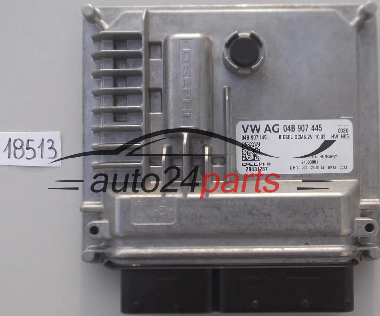 Centralina do motor VW VOLKSWAGEN SKODA 1.4 TDI DELPHI 284312287, 04B 907 445, 04B907445, DCM6.2V