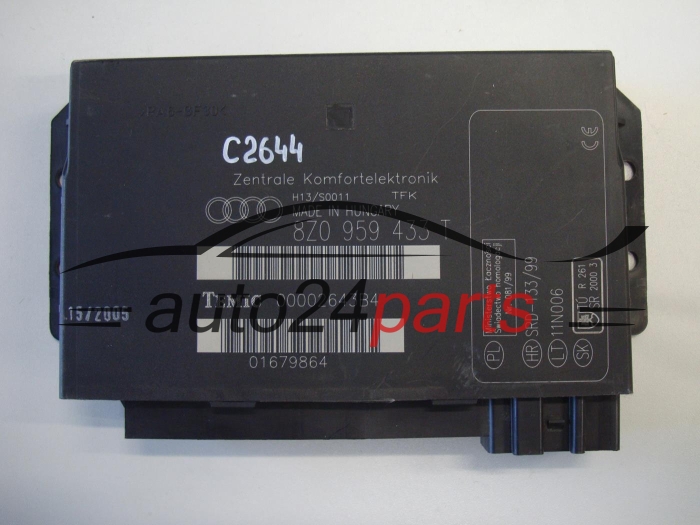 CENTRALKA MODUL KOMFORTU AUDI 8Z0 959 433 T, 8Z0959433T, TEMIC 00002643B3