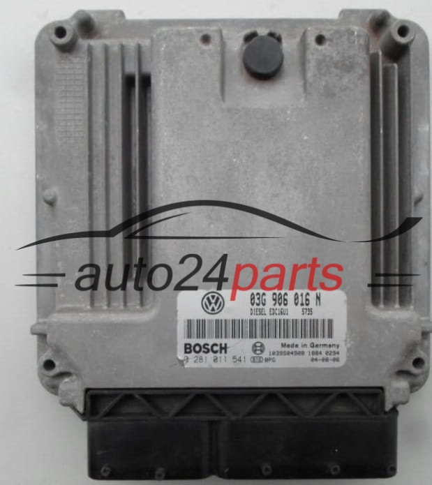 VOLKSWAGEN CADDY 2.0 TDI 03G906016N, 03G 906 016 N, BOSCH 0 281 011 541, 0281011541, DIESEL EDC16U1 5735