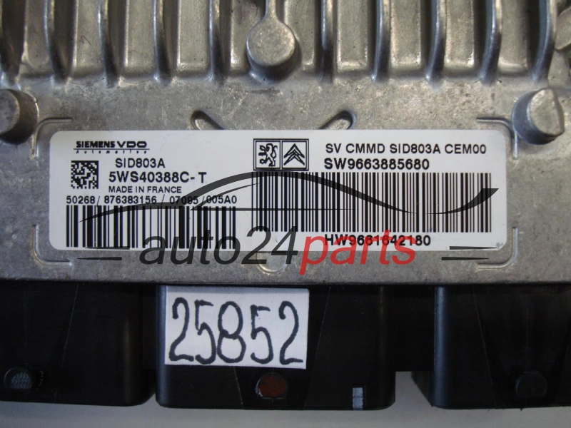 Sterownik silnika Citroen C5 2.0 HDI 5WS40388CT SW9663885680 – zdjęcie 2