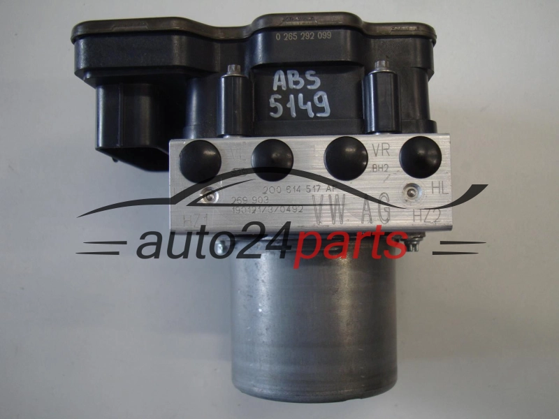 Bomba ABS y centralita AUDI VOLKSAWAGEN SEAT 2Q0614517AF, 0265292099, 0265956687
