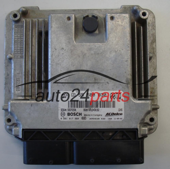 CALCULATEUR MOTEUR 1.3 CDTI OPEL CORSA 55580830 00TQ, 55 580 830, 55575350, BOSCH 0281017960, 0281 017 960