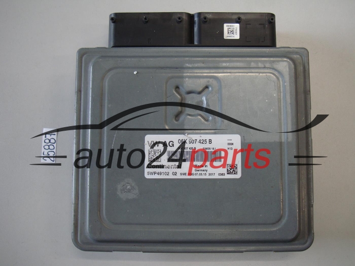 KOMPUTER STEROWNIK SILNIKA AUDI VW 2.0 TSI CONTINENTAL 5WP49102 02, 5WP4910202, 06K 907 425 B, 06K907425B, SIMOS 18.1
