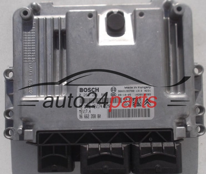 CENTRALINA MOTORE PEUGEOT 308 1.4 16V BOSCH 0 261 201 863, 0261201863, 96 662 358 80, 9666235880, 9663193780, MEV17.4 