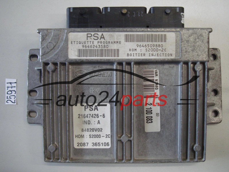 Sterownik silnika Sagem S2000-2C 9646509880 9646243580 21647426-6 Peugeot Citroen