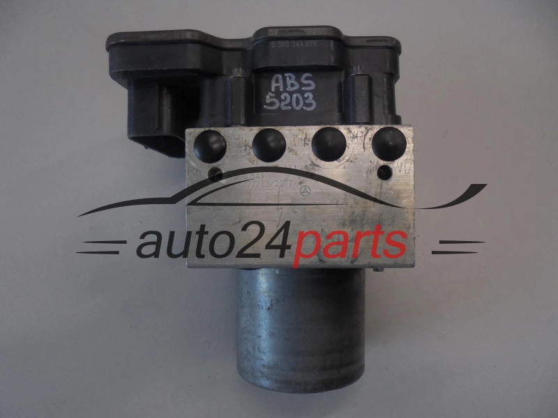 Pompe ABS et calculateur MERCEDES BENZ BOSCH 0 265 243 576, 0265243576, A2224314512, 0265956109