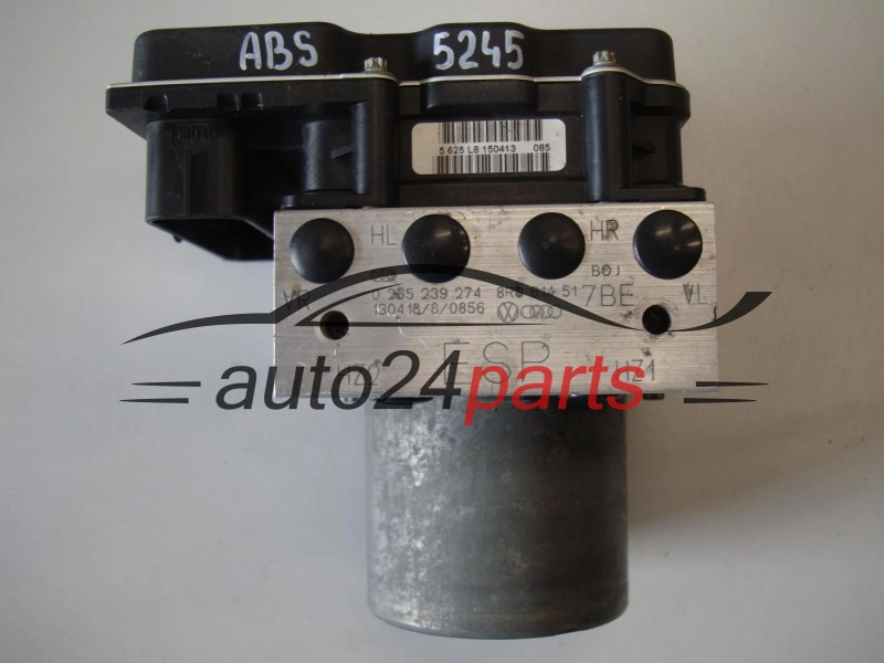Bomba ABS y centralita AUDI BOSCH 0265239274, 8R0614517BE, 8R0907379AB, 0265951964