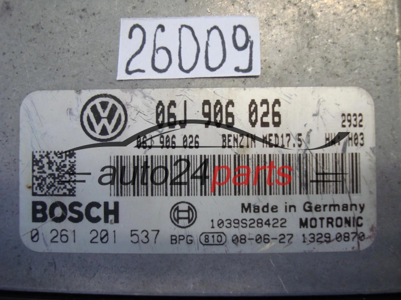 Calculateur Moteur VOLKSWAGEN BOSCH 0261201537 06J906026 MED17.5