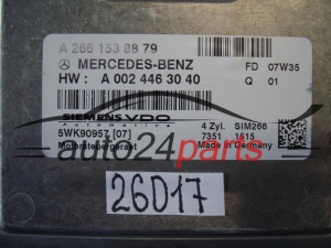 MERCEDES W 169 SIEMENS 5WK90957, A 266 153 08 79, A2661530879, A 002 446 30 40, A0024463040