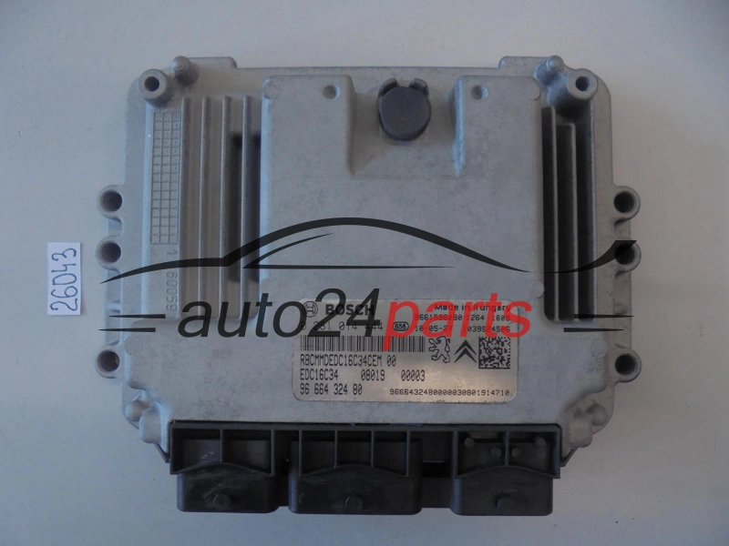 KOMPUTER STEROWNIK SILNIKA CITROEN PEUGEOT 1.4 HDI BOSCH 0 281 014 444, 0281014444, 96 664 324 80, 9666432480, 9661586080