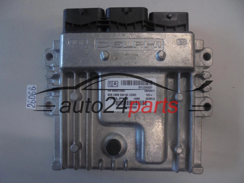 KOMPUTER STEROWNIK SILNIKA CITROEN PEUGEOT 2.0 HDI DELPHI 28252917, HW 9666912580, HW9666912580, DCM3.5