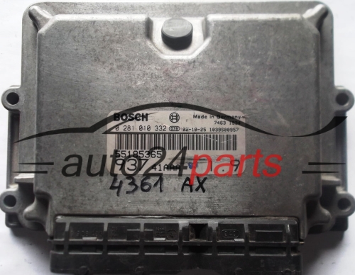 Engine Control Unit Alfa Romeo 147 1.9 JTD 0281010332 55185365 93741AAA 1039S00957
