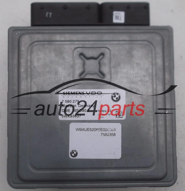 Μονάδα Ελέγχου Κινητήρα BMW 2.0 SIEMENS VDO 5WK93637, 7 580 279, 7580279, 7582358, DME MSD80.2