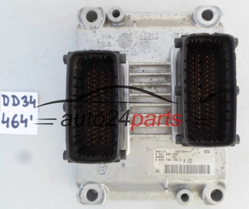 MOTORSTEUERGERÄT ECU STEUERGERAT FIAT PUNTO 1.2 BOSCH 0 261 206 546, 0261206546, 0 046 758 158 0