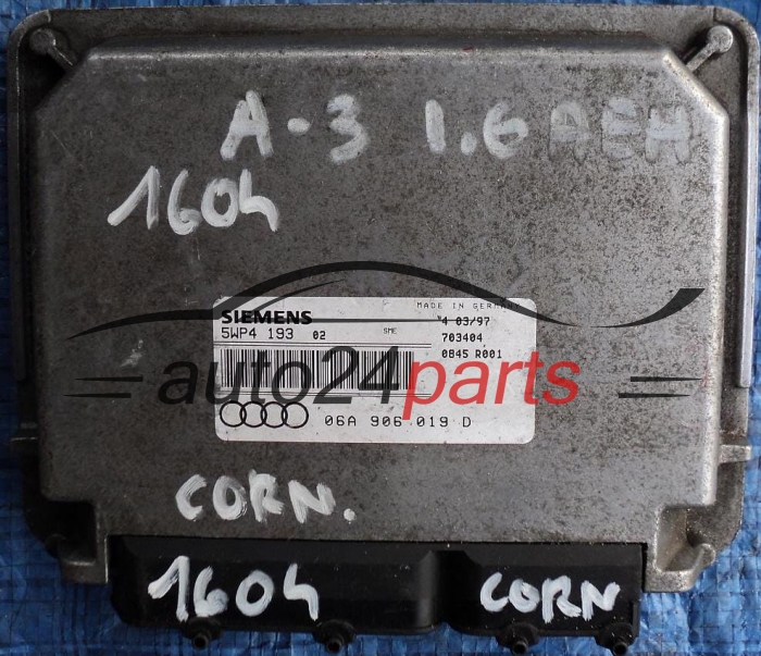 ECU ENGINE CONTROLLER AUDI A3 1.6 AEH 06A906019D, 06A 906 019 D, SIEMENS 5WP4193, 5WP4 193 02