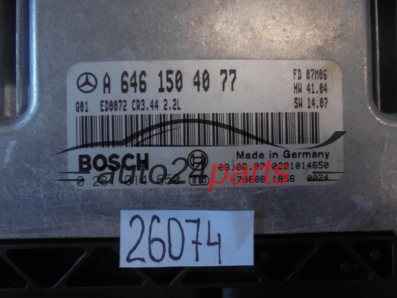 KOMPUTER STEROWNIK SILNIKA MERCEDES BENZ BOSCH 0 281 014 650, 0281014650, A6461504077, CR3.44
