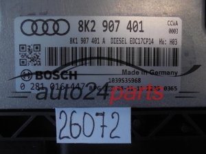 AUDI BOSCH 0 281 016 447, 0281016447, 8K2907401, EDC17CP14