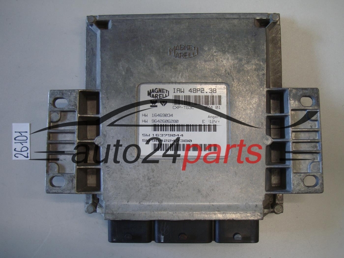 KOMPUTER STEROWNIK SILNIKA PEUGEOT 206 MAGNETI MARELLI IAW 48P2.38, IAW48P238, 16469034, 9642606280, 16379044, 9642247380