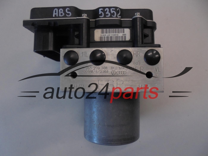 Pompe ABS et calculateur AUDI BOSCH 0 265 239 308, 0265239308, 8K0614517FR, 8K0907379CC, 0265951998