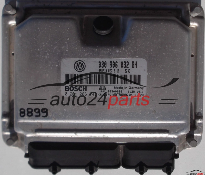 CALCULATEUR MOTEUR VW VOLKSWAGEN POLO, LUPO 1.0, BOSCH 0 261 206 747, 0261206747, 030 906 032 BH, 030906032BH, ME7.5.10