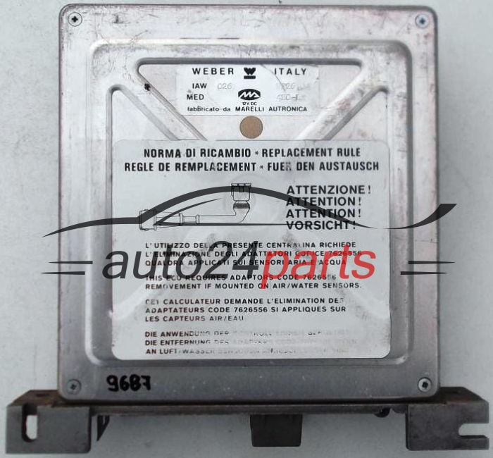 KOMPUTER STEROWNIK SILNIKA FIAT CROMA 2.0, IAW 026, IAW026, WF26.03/HHO-LR, MED 502L, MED502L, 64834088
