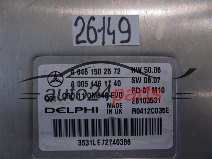 KOMPUTER STEROWNIK SILNIKA MERCEDES BENZ DELPHI A6461502572, A0054461740, CRD.11