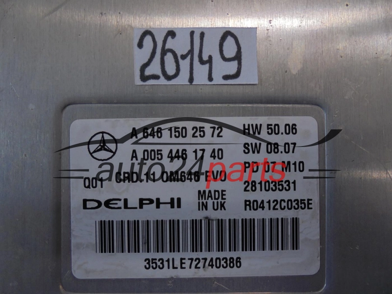 KOMPUTER STEROWNIK SILNIKA MERCEDES BENZ DELPHI A6461502572, A0054461740, CRD.11
