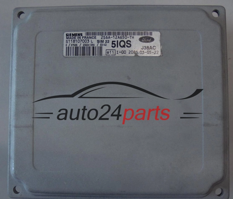 FORD FIESTA 1.4 SIEMENS S118107003 L, S118107003L, 2S6A-12A650-TH, 2S6A12A650TH, 5IQS, SIM22