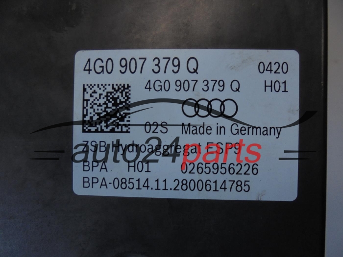 Pompe ABS et calculateur AUDI 0265243292, 4G0614517AJ, 4G0907379Q, 0265956226