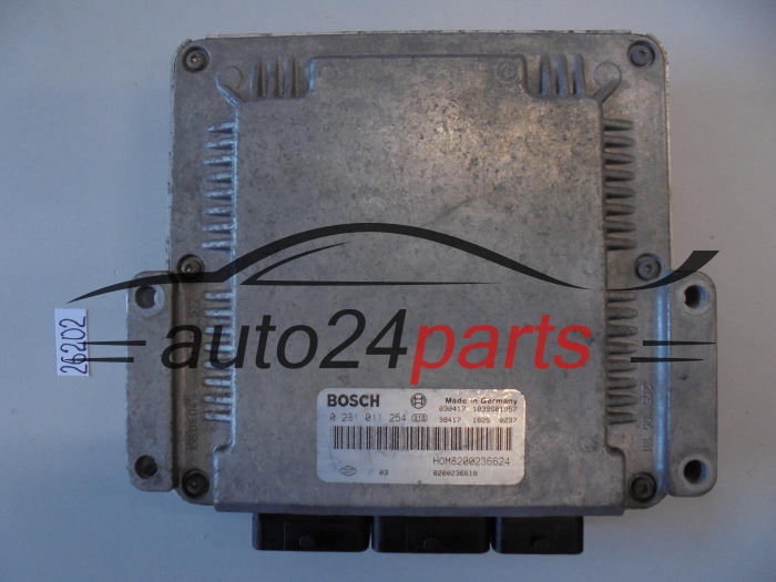 KOMPUTER STEROWNIK SILNIKA RENAULT MASTER 2.5 DCI BOSCH 0 281 011 254, 0281011254 HOM8200236624 8200236618