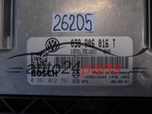 KOMPUTER STEROWNIK SILNIKA VW VOLKSWAGEN T5 1.9 TDI 038906016T, 038 906 016 T, BOSCH 0 281 012 761, 0281012761, DIESEL EDC16U31
