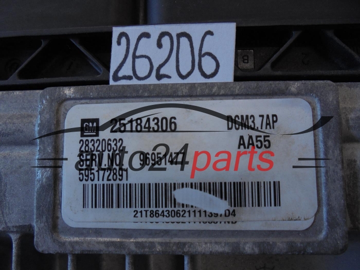 KOMPUTER STEROWNIK SILNIKA CHEVROLET CAPTIVA OPEL ANTARA 25184306, 595172891, 96951477, DCM3.7AP