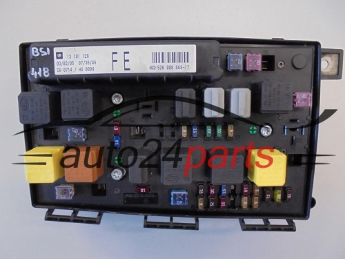 SKRZYNKA ELEKTRYCZNA PRZEKAŻNIKÓW I BEZPIECZNIKÓW MODUŁ NADWOZIA CENTRALKA KOMFORTU BSI OPEL ASTRA H ZAFIRA B GM 13 191 128 FE, 13191128 FE, HELLA 5DK 008 668-17, 5DK008668-17, 5DK00866817
