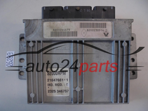 KOMPUTER STEROWNIK SILNIKA RENAULT 21647661-1, 216476611, 8200264679, 8200230514