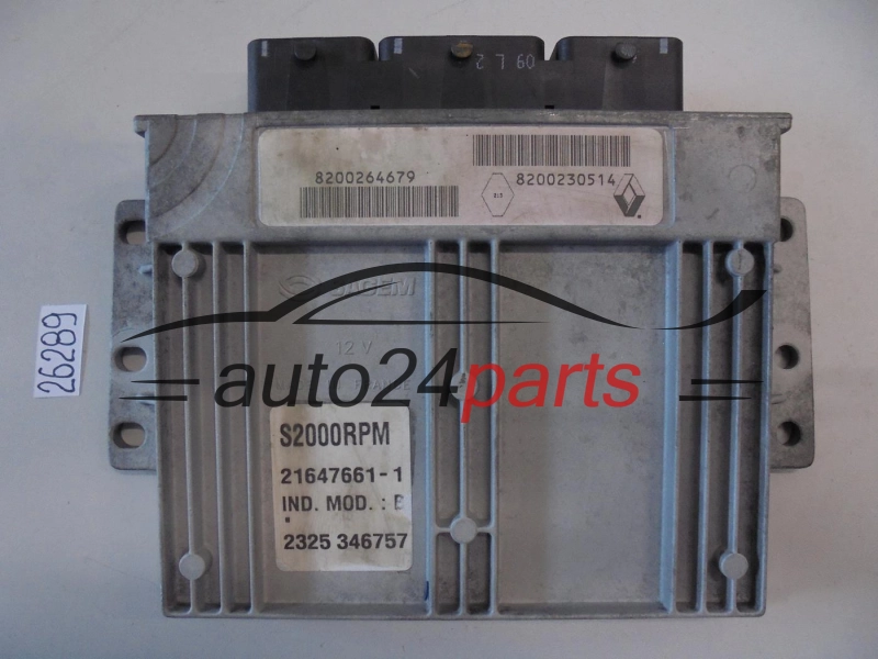 KOMPUTER STEROWNIK SILNIKA RENAULT 21647661-1, 216476611, 8200264679, 8200230514