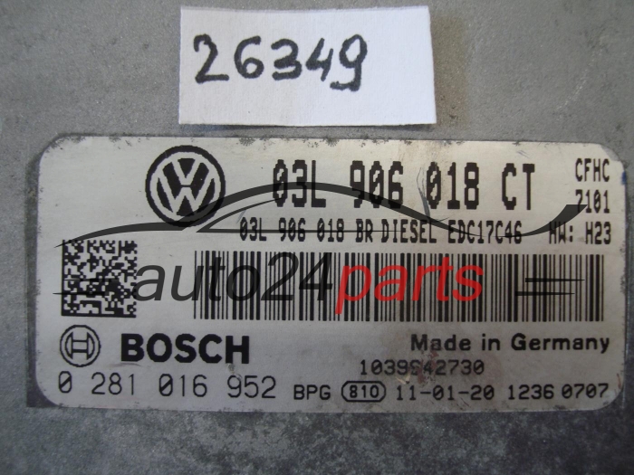 SKODA OCTAVIA 0 281 016 952 0281016952 03L906018CT EDC17C46