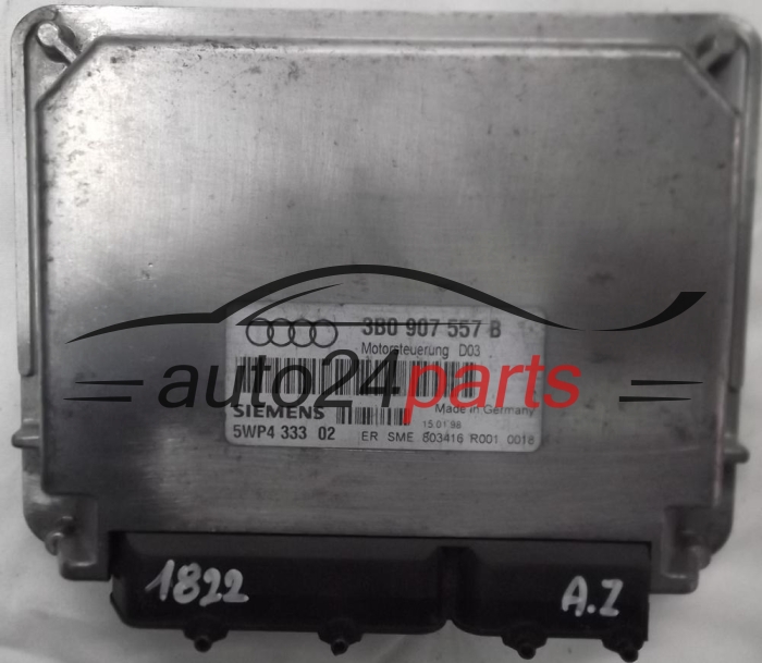 MOTORSTEUERGERÄT ECU STEUERGERÄT AUDI A4 1.6 AHL 3B0907557B, 3B0 907 557 B, SIEMENS 5WP4333 02, 5WP4 333 02