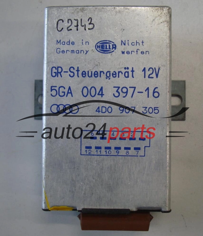 CENTRALKA MODUL STEROWNIK PRZEKAZNIK TEMPOMAT CRUISE CONTROL GR-Steuergerät AUDI HELLA 5GA004397-16, 5GA 004 397-16, 4D0907305, 4D0 907 305