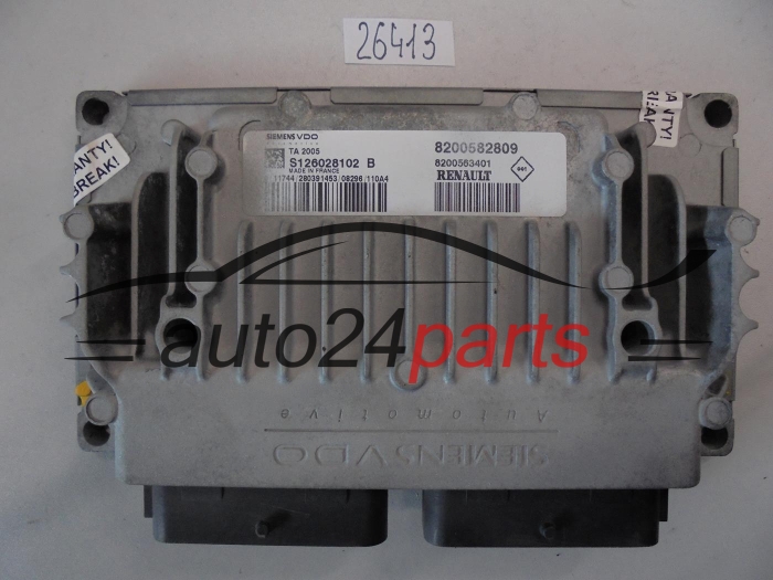 STEROWNIK SKRZYNI AUTOMATYCZNEJ RENAULT SIEMENS VDO S126028102 B, S126028102B, 8200582809, 8200563401