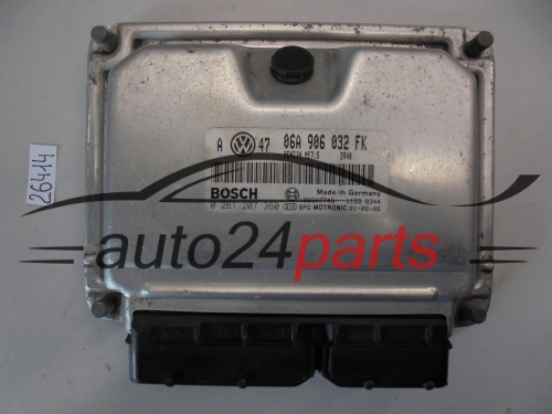 KOMPUTER STEROWNIK SILNIKA VW VOLKSWAGEN POLO 1.4 BOSCH 0261207360, 0 261 207 360, 06A906032FK, 06A 906 032 FK, BENZIN ME7.5 3948, 26SA7745