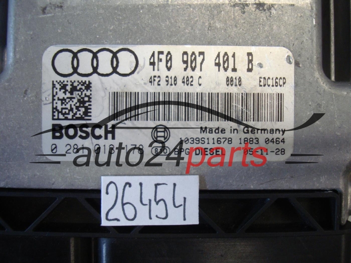 Μονάδα Ελέγχου Κινητήρα Audi 0281013178 4F0907401B
