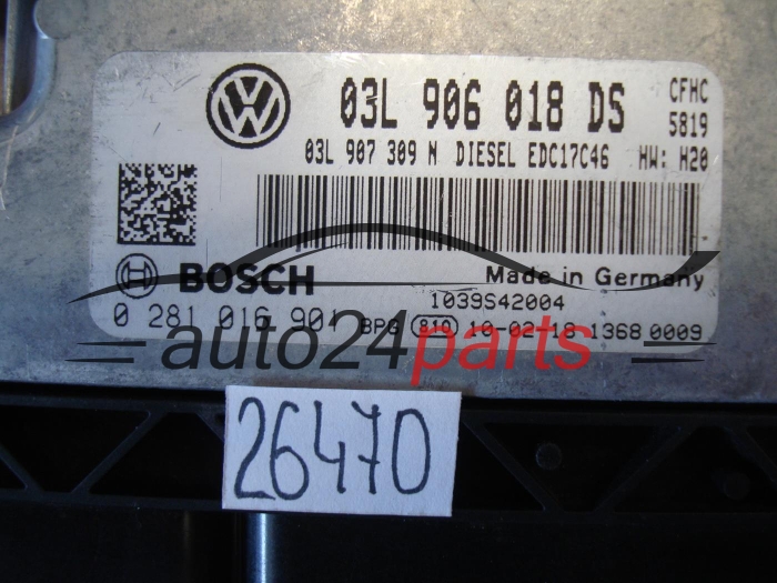 Centralita de motor Audi 0281016901 03L906018DS EDC17C46