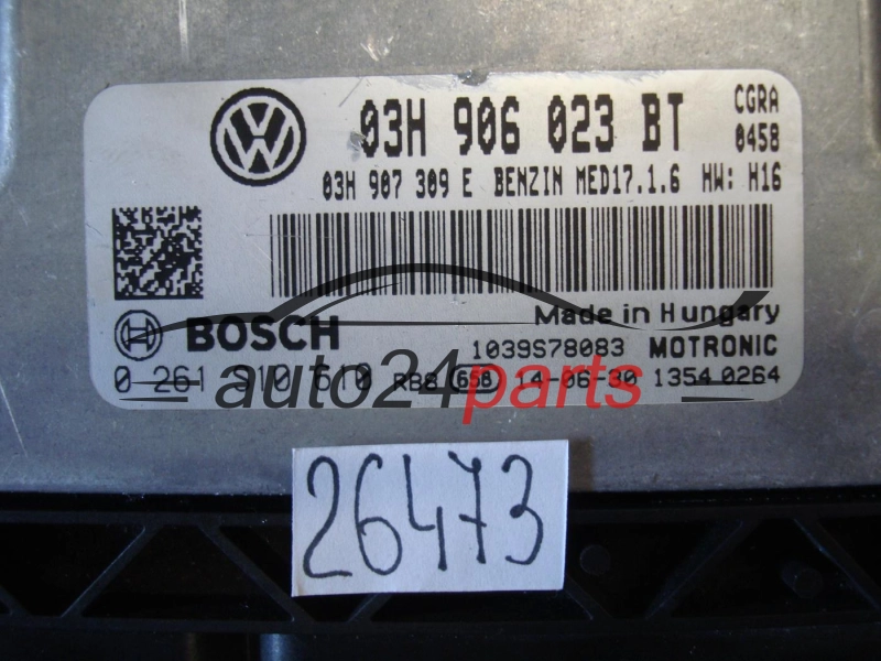 KOMPUTER STEROWNIK SILNIKA VOLKSWAGEN 0261S10610 03H906023BT MED17.1.6